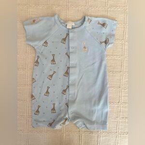 Sophie la girafe Blue Print Short Playsuit